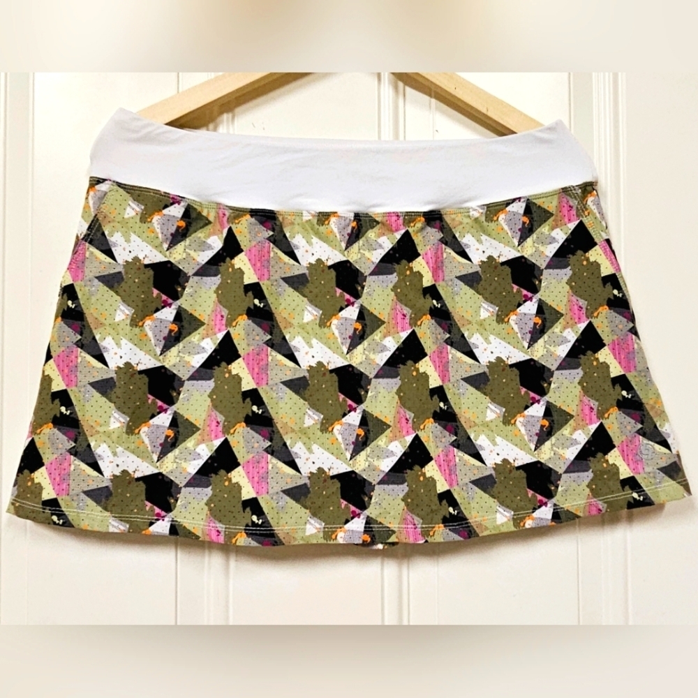 Lija Wildest Dreams Pindot Swing Tennis Golf Athletic Skort Skirt size L